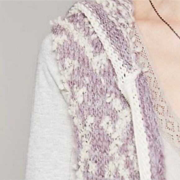 Free People White Moon Hooded Cardigan Sweater - Picture 8 of 10